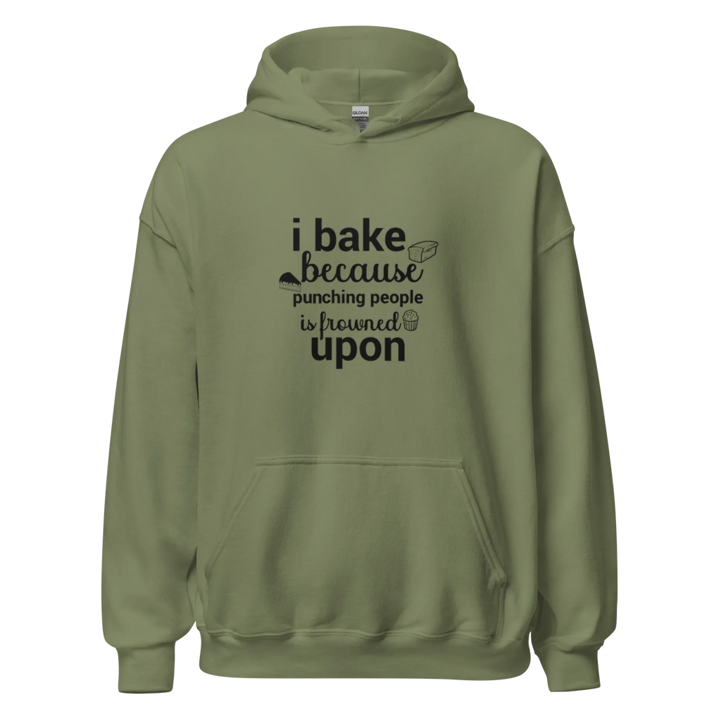 BAKE THERAPY men’s hoodie - Indigo Blue / S - Printoo Shop - 2973079_5562