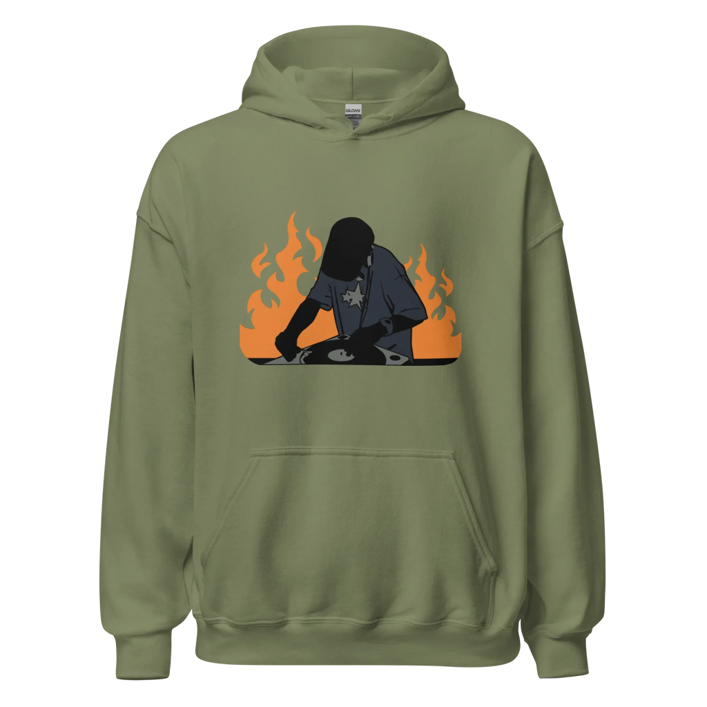 FLAME SET men’s hoodie - Black / S - Printoo Shop - 6567150_5530