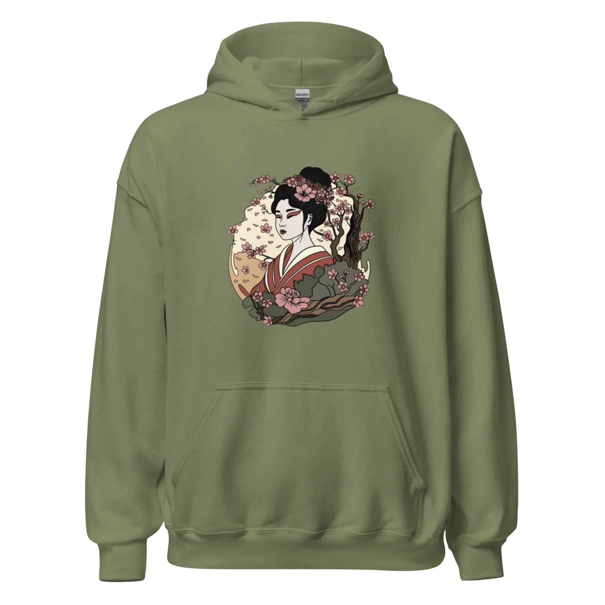 ELEGANT GEISHA ART women’s hoodie - Black / S - Printoo Shop - 4640644_5530