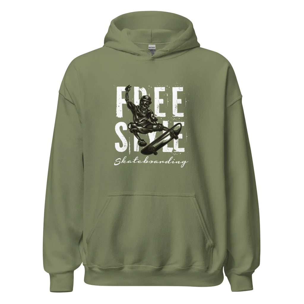 FREE STYLE SKATE VIBE men’s hoodie - Black / S - Printoo Shop - 9560204_5530