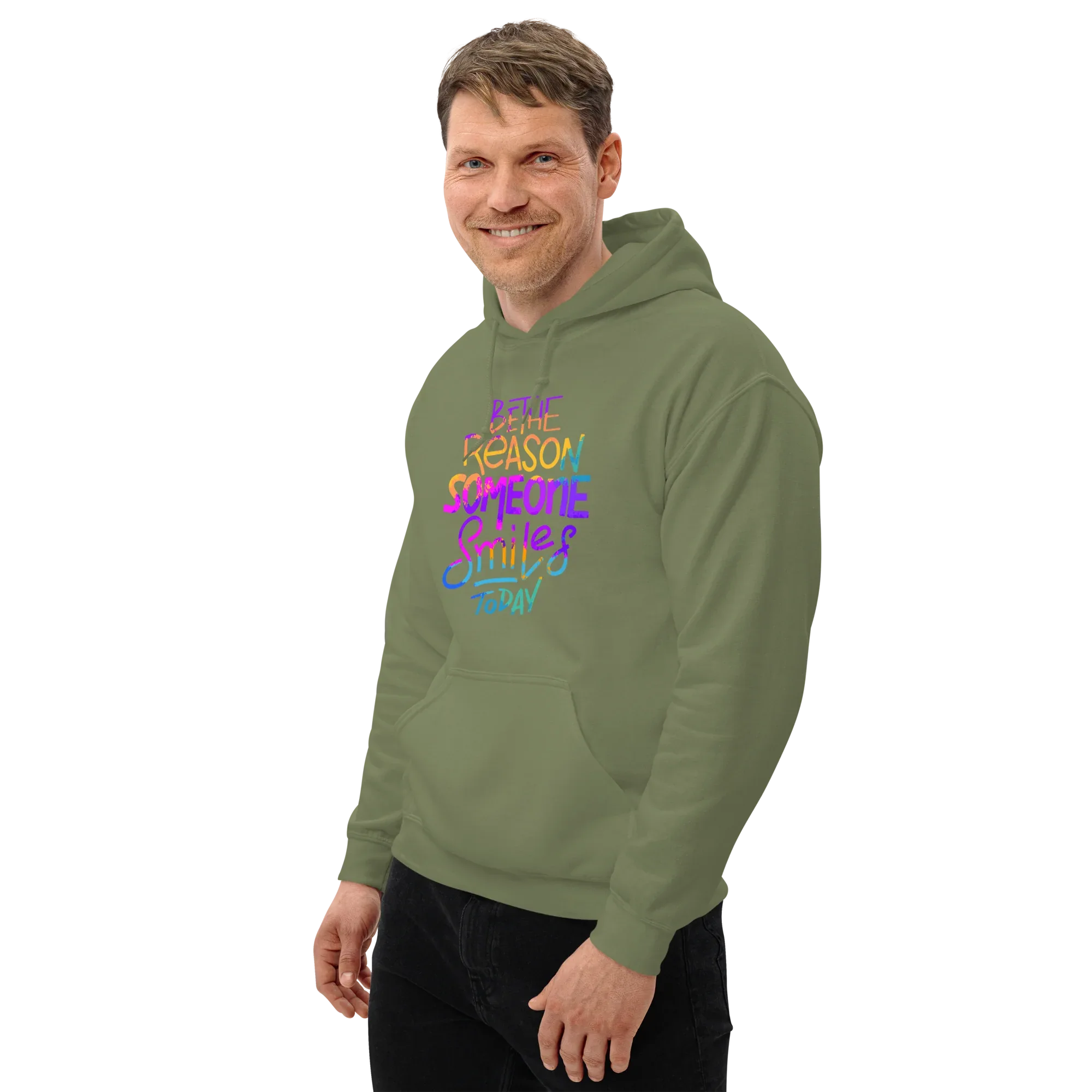 SMILE REASON men’s hoodie - Black / S - Printoo Shop - 2044547_5530