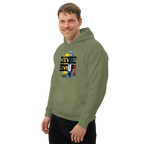 NEVER GIVE UP men’s hoodie - Indigo Blue / S - Printoo Shop - 6447029_5562