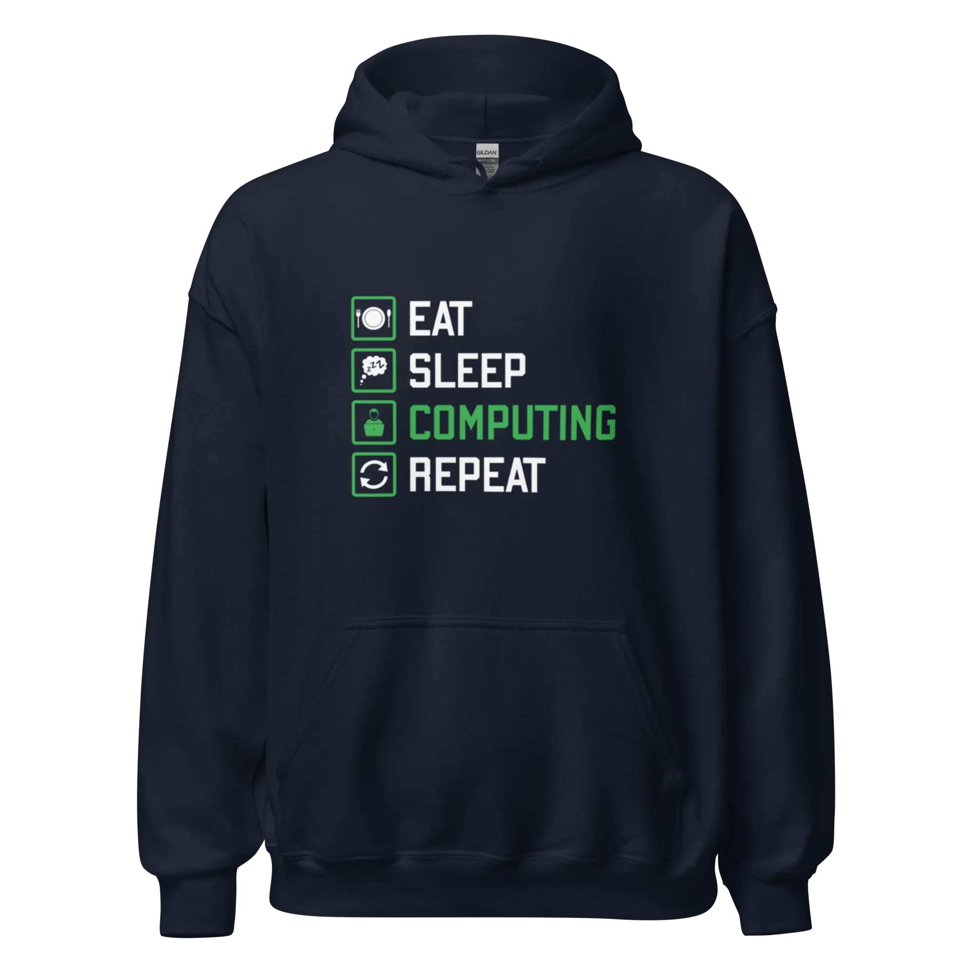 COMPUTING men’s hoodie - Black / S - Printoo Shop - 1408949_5530