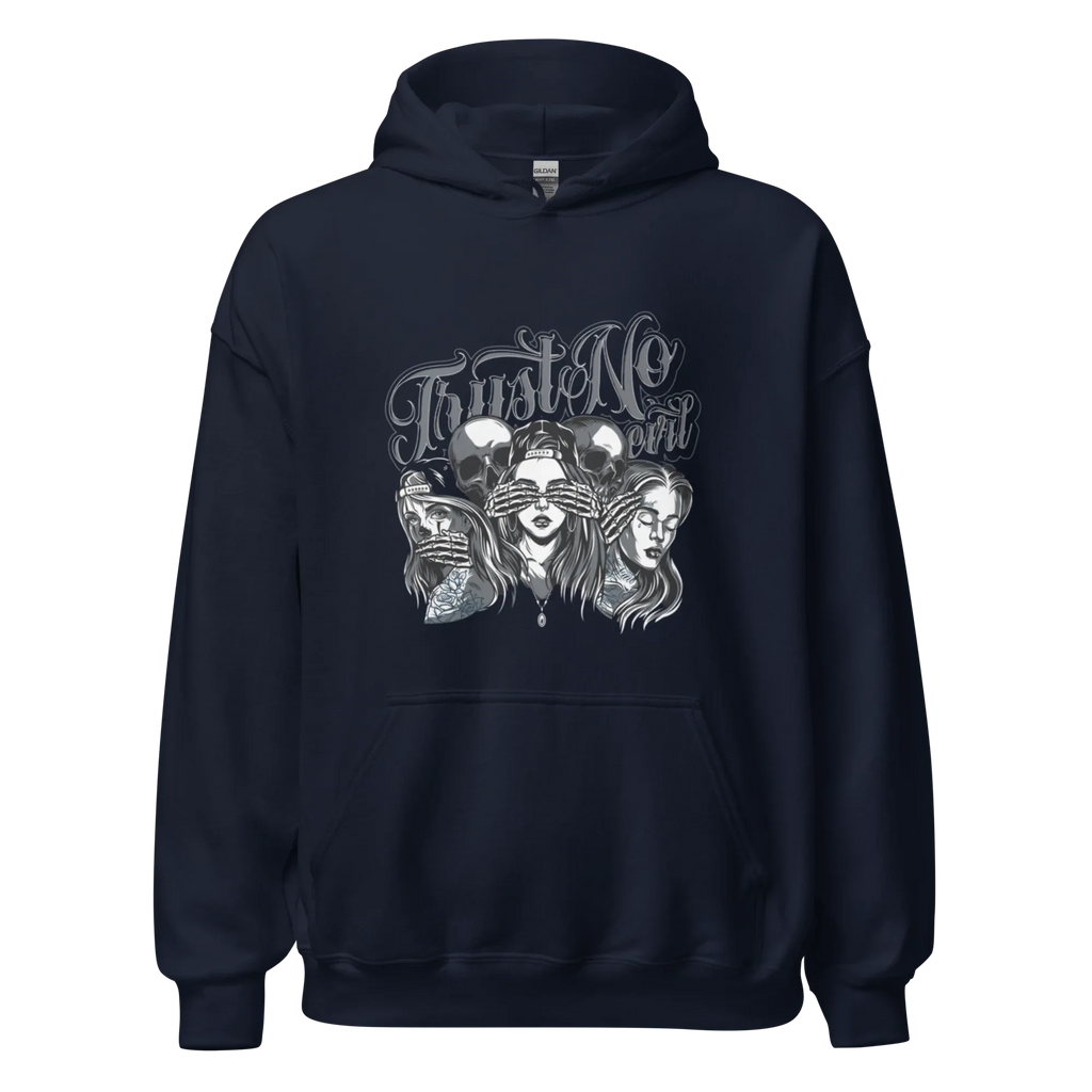 TRUST NO GIRL men’s hoodie - Black / S - Printoo Shop - 5464791_5530