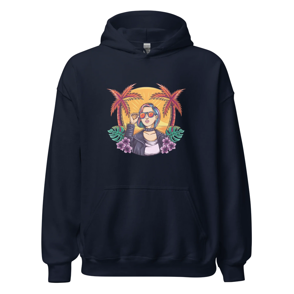 RELAXED COOL women’s hoodie - Black / S - Printoo Shop - 9602728_5530