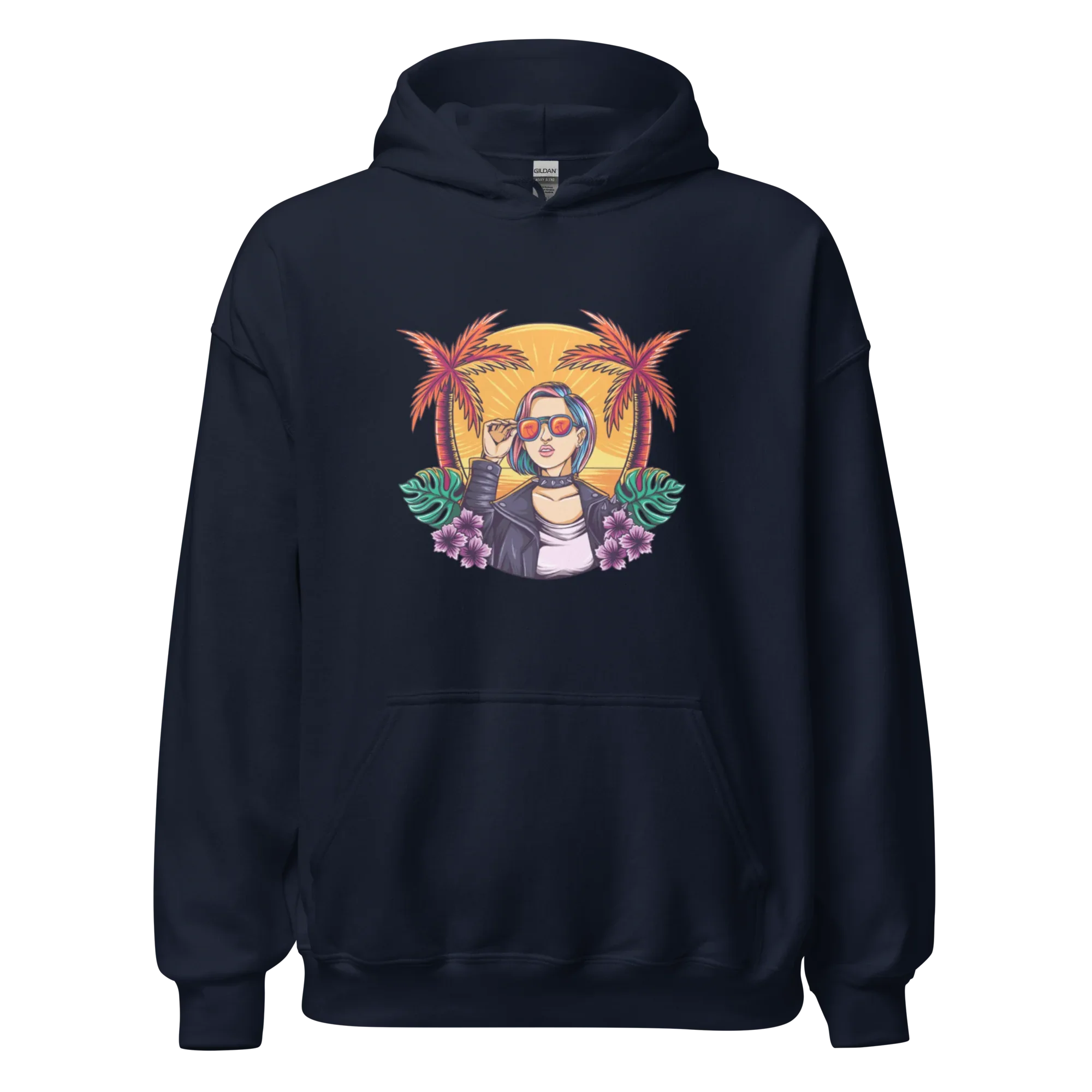 RELAXED COOL women’s hoodie - Black / S - Printoo Shop - 9602728_5530