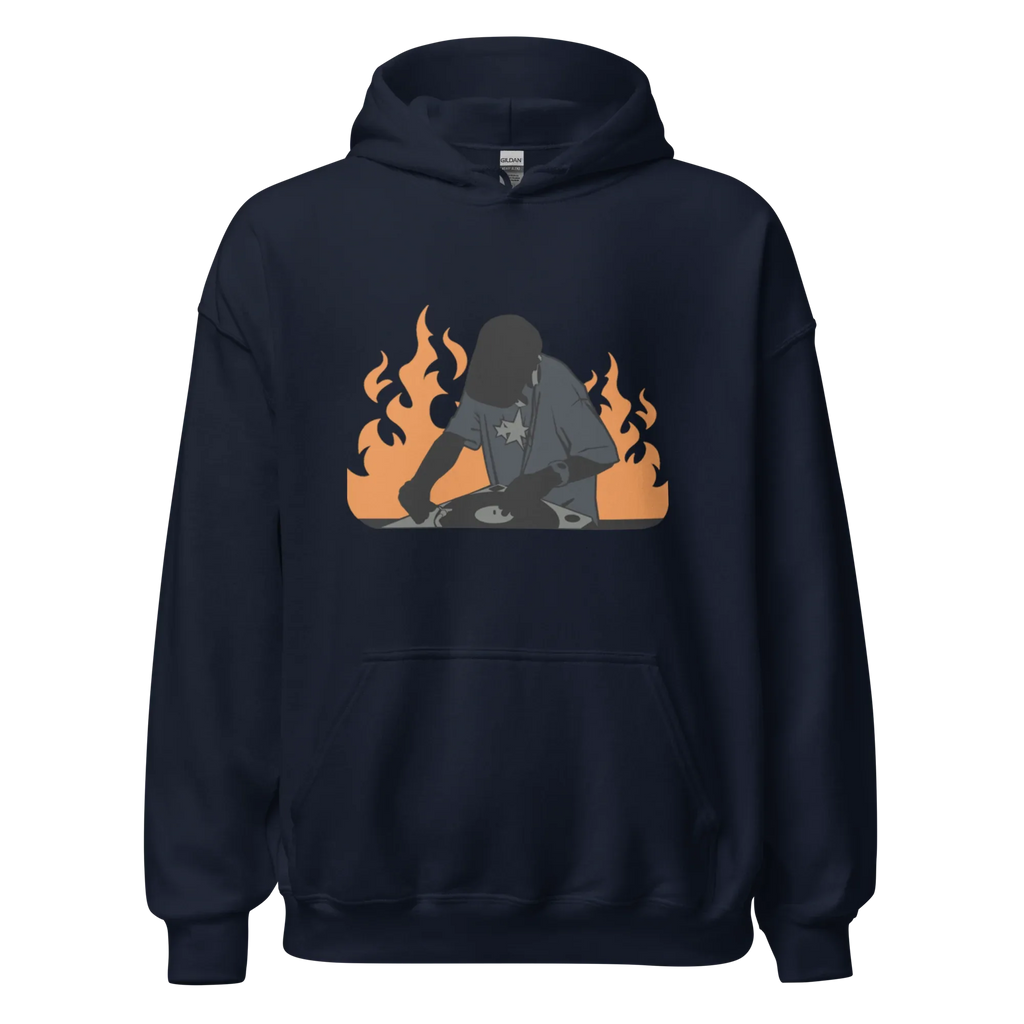 FLAME SET men’s hoodie - Black / S - Printoo Shop - 6567150_5530