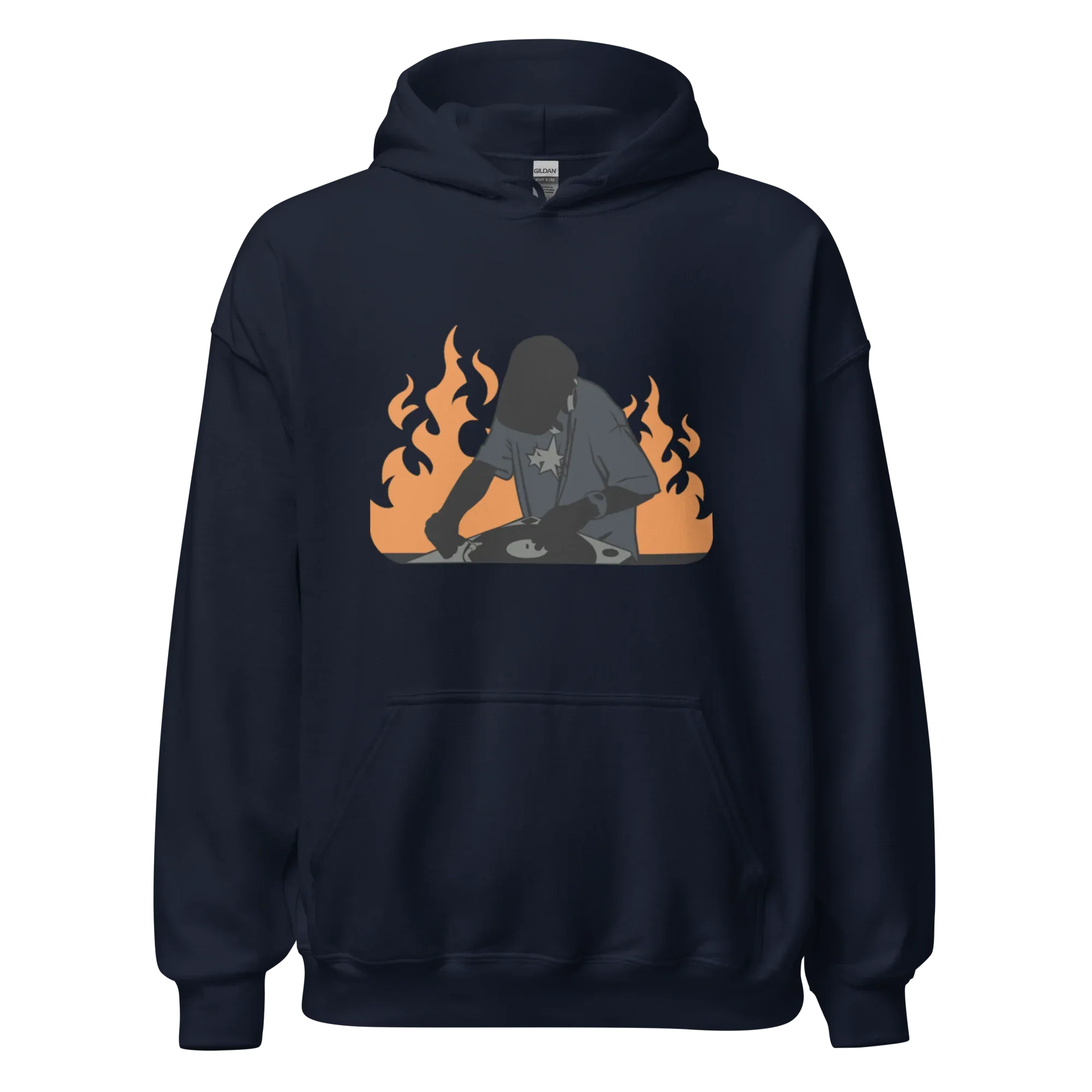 FLAME SET men’s hoodie - Black / S - Printoo Shop - 6567150_5530