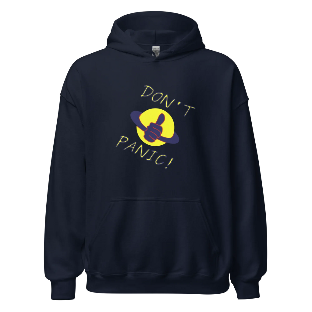 DON’T PANIC! men’s hoodie - Black / S - Printoo Shop - 5624824_5530