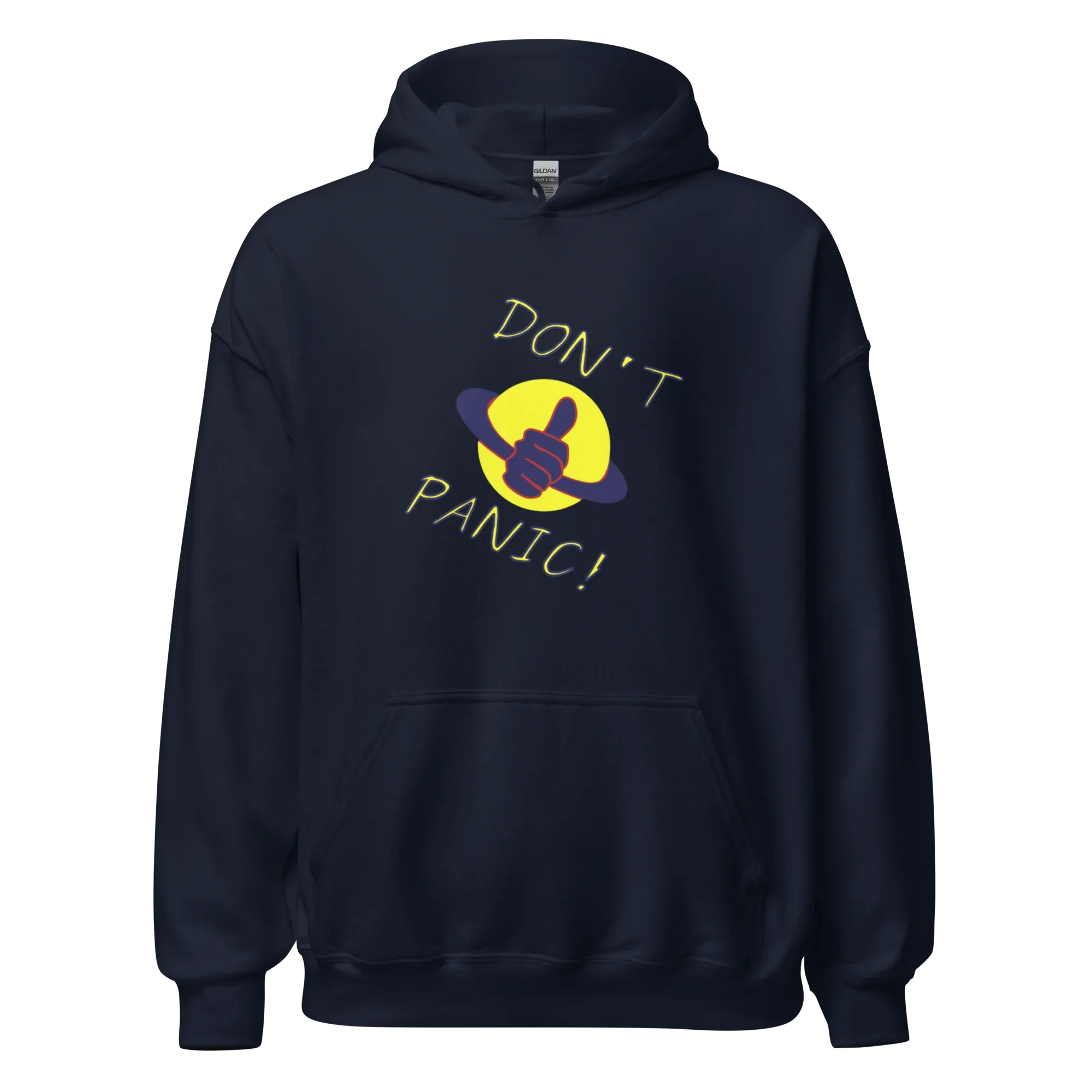 DON’T PANIC! men’s hoodie - Black / S - Printoo Shop - 5624824_5530