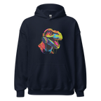 NEON REX men’s hoodie - Black / S - Printoo Shop - 6780250_5530