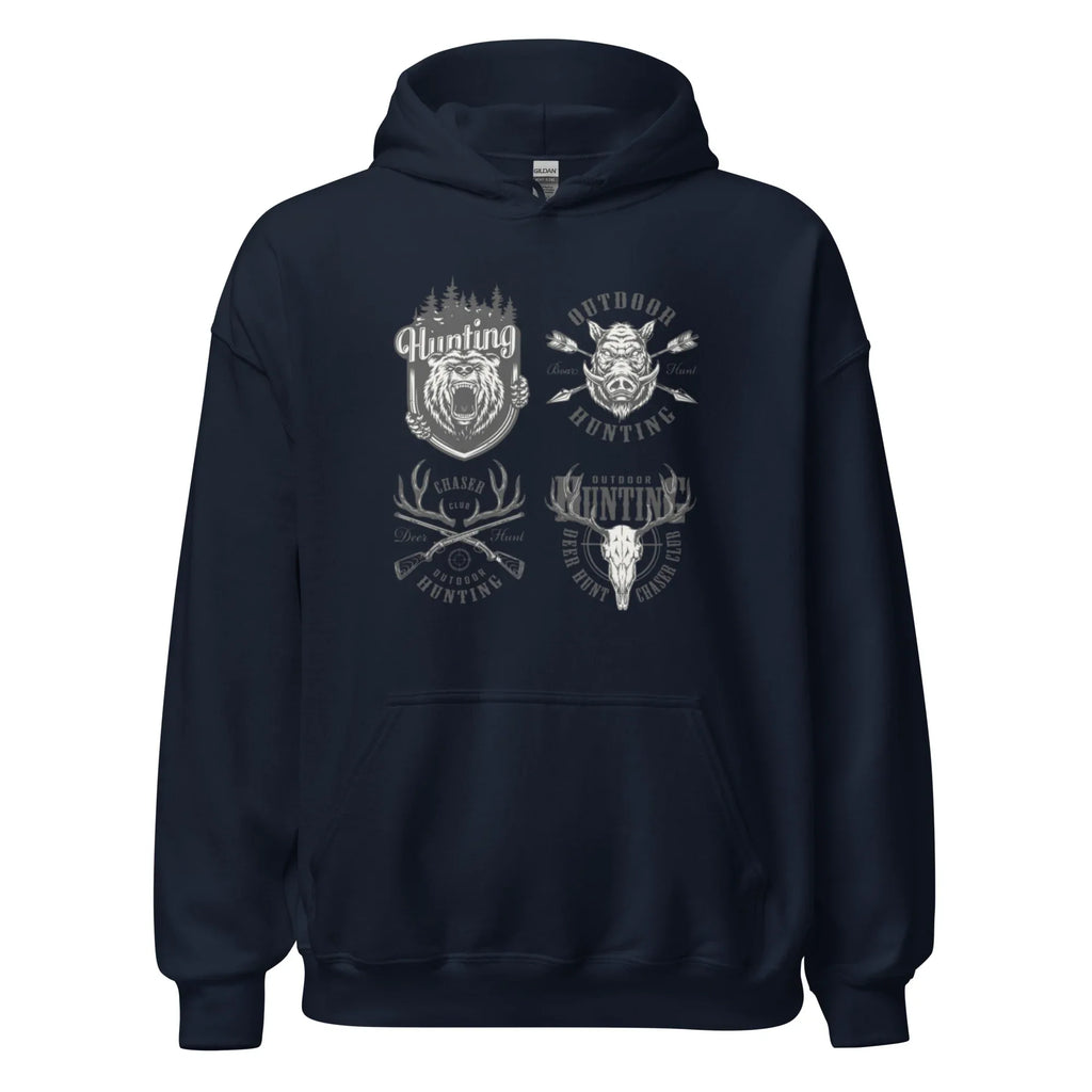 WILDERNESS HUNTRESS ADVENTURE men’s hoodie - Black / S - Printoo Shop - 9534905_5530