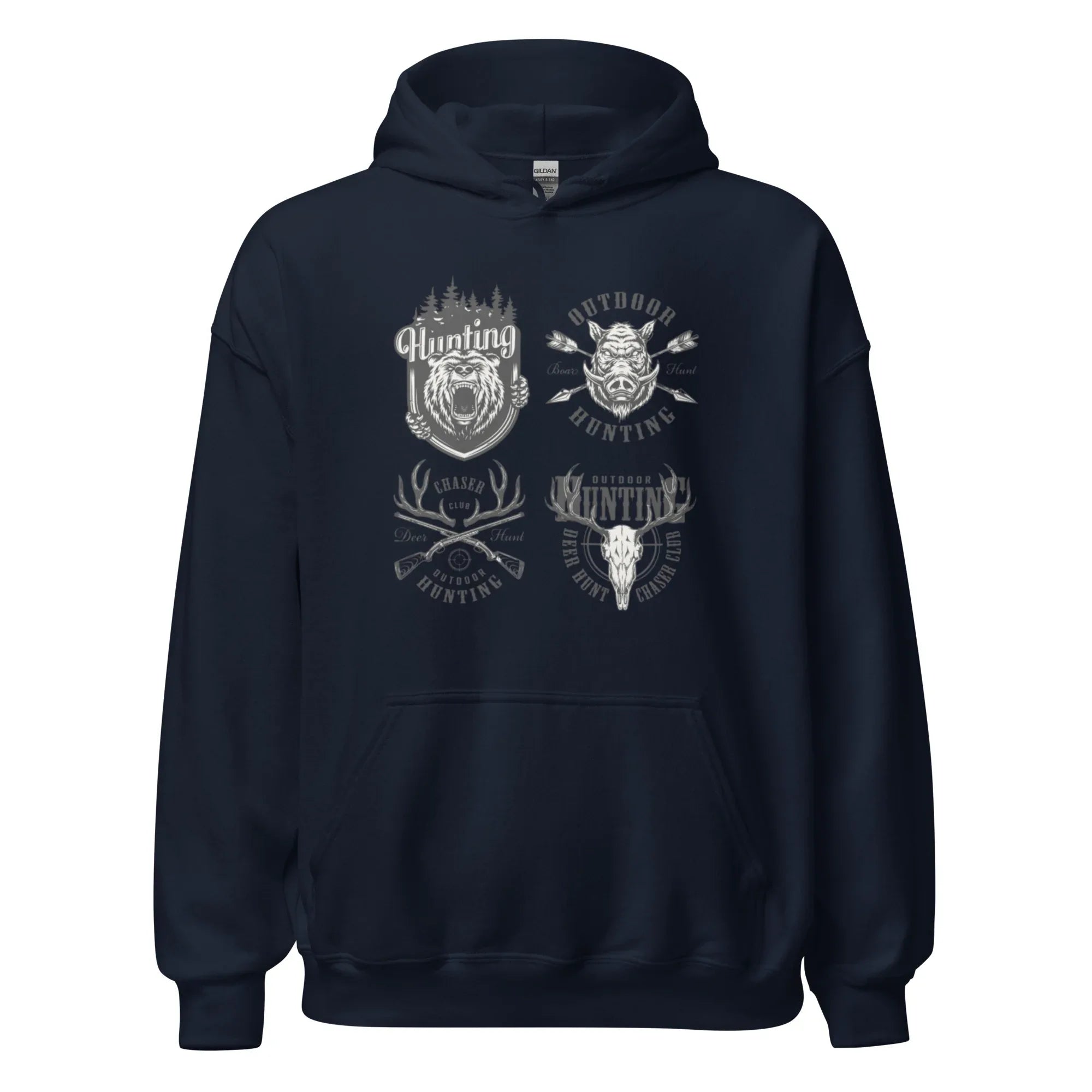 WILDERNESS HUNTRESS ADVENTURE men’s hoodie - Black / S - Printoo Shop - 9534905_5530