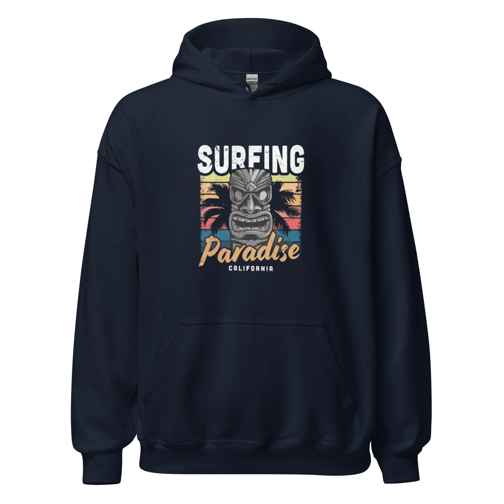 SURFING PARADISE men’s hoodie - Black / S - Printoo Shop - 4663725_5530