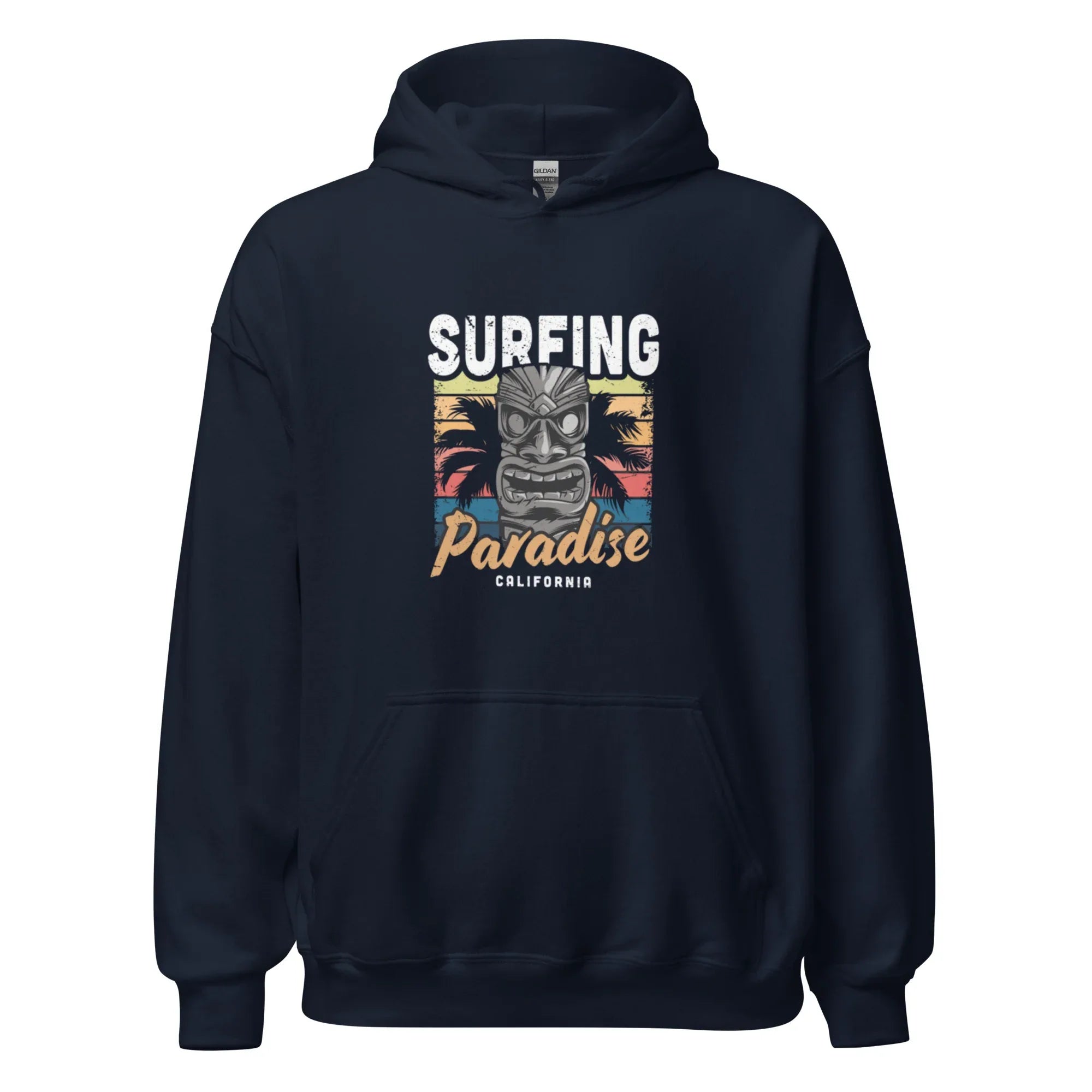 SURFING PARADISE men’s hoodie - Black / S - Printoo Shop - 4663725_5530