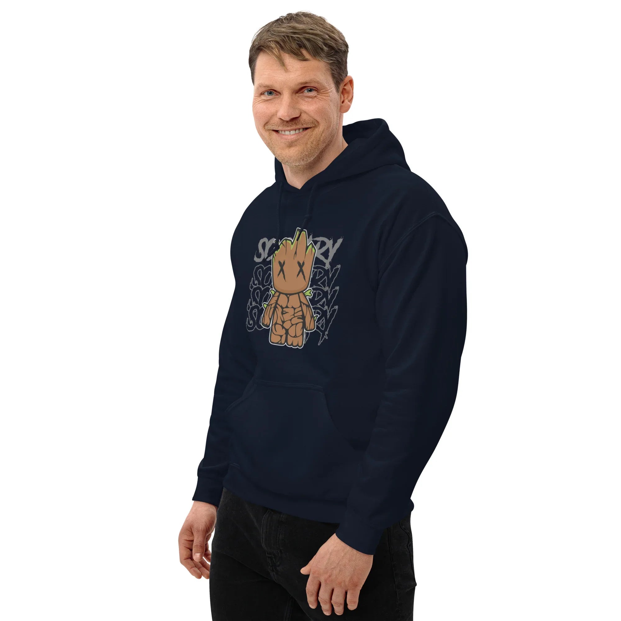 MYSTIC WOODEN GUARDIAN men’s hoodie - Black / S - Printoo Shop - 8847784_5530