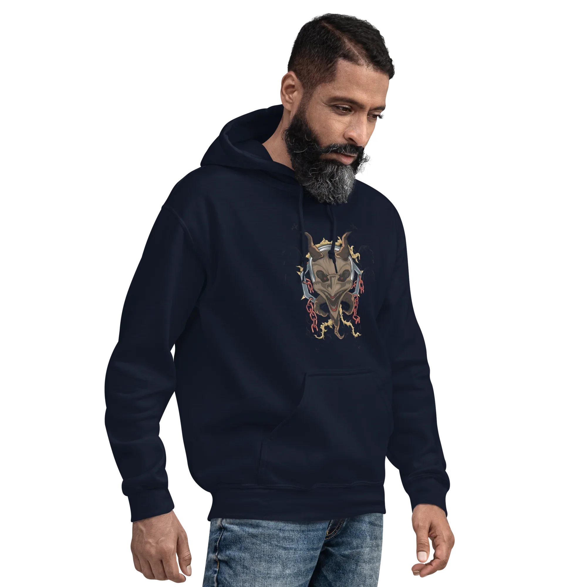 CHAINED DEMON AUDIO men’s hoodie - Black / S - Printoo Shop - 5490959_5530