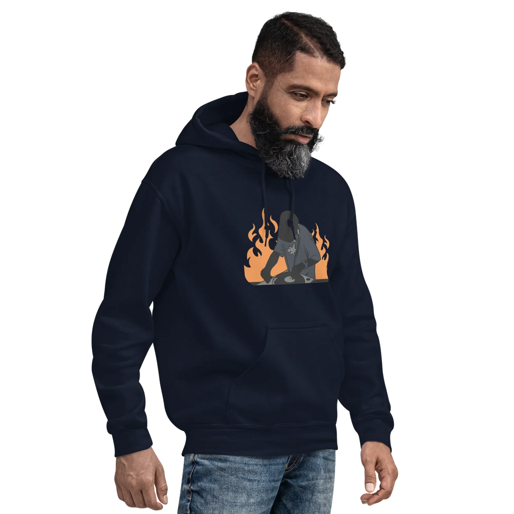 FLAME SET men’s hoodie - Black / S - Printoo Shop - 6567150_5530