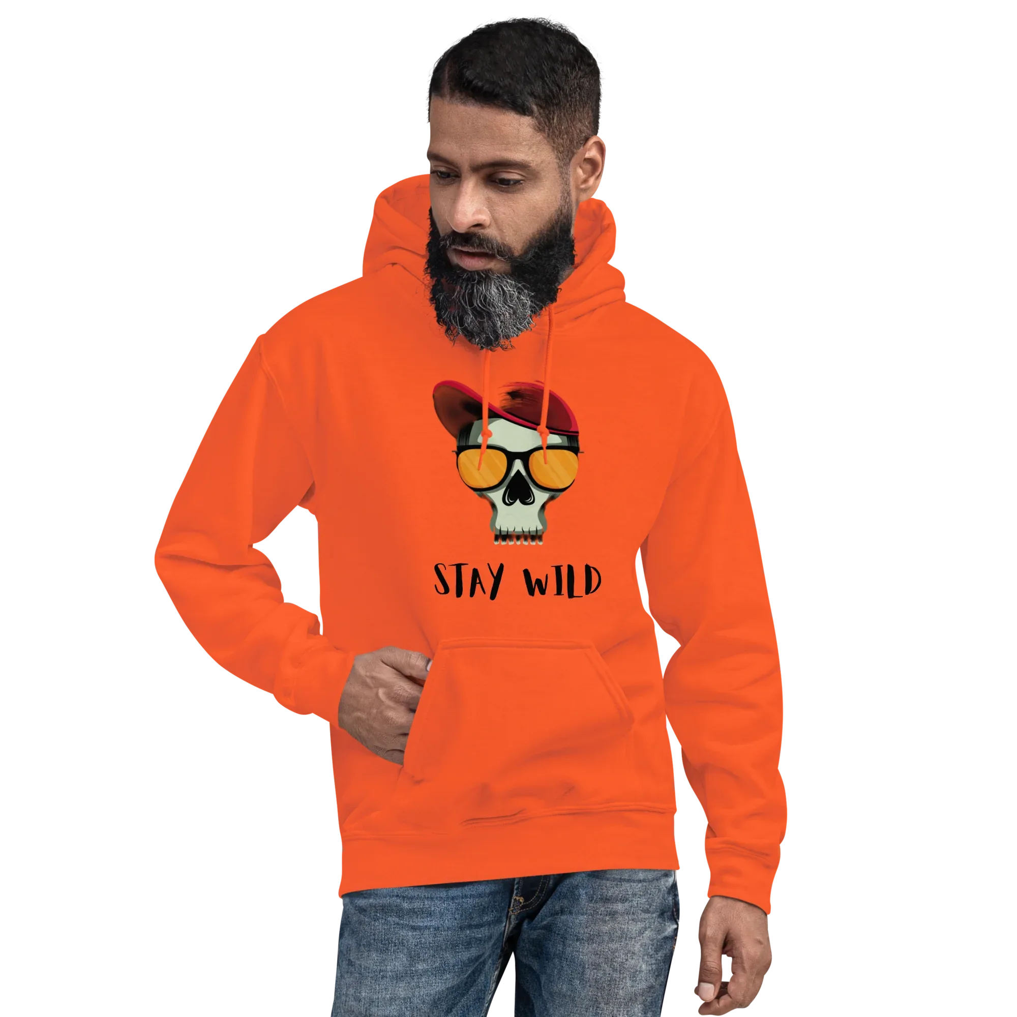 WILD men’s hoodie - Indigo Blue / S - Printoo Shop - 8837916_5562