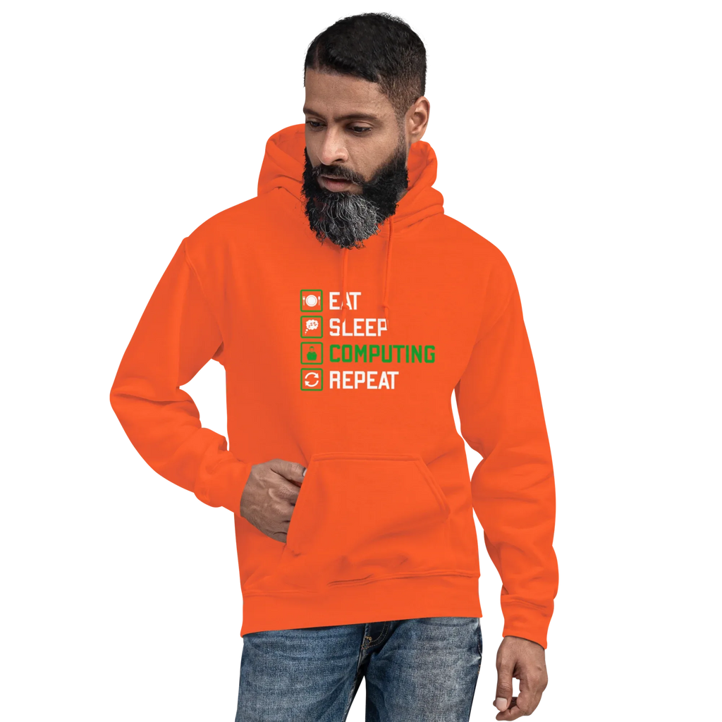 COMPUTING men’s hoodie - Black / S - Printoo Shop - 1408949_5530