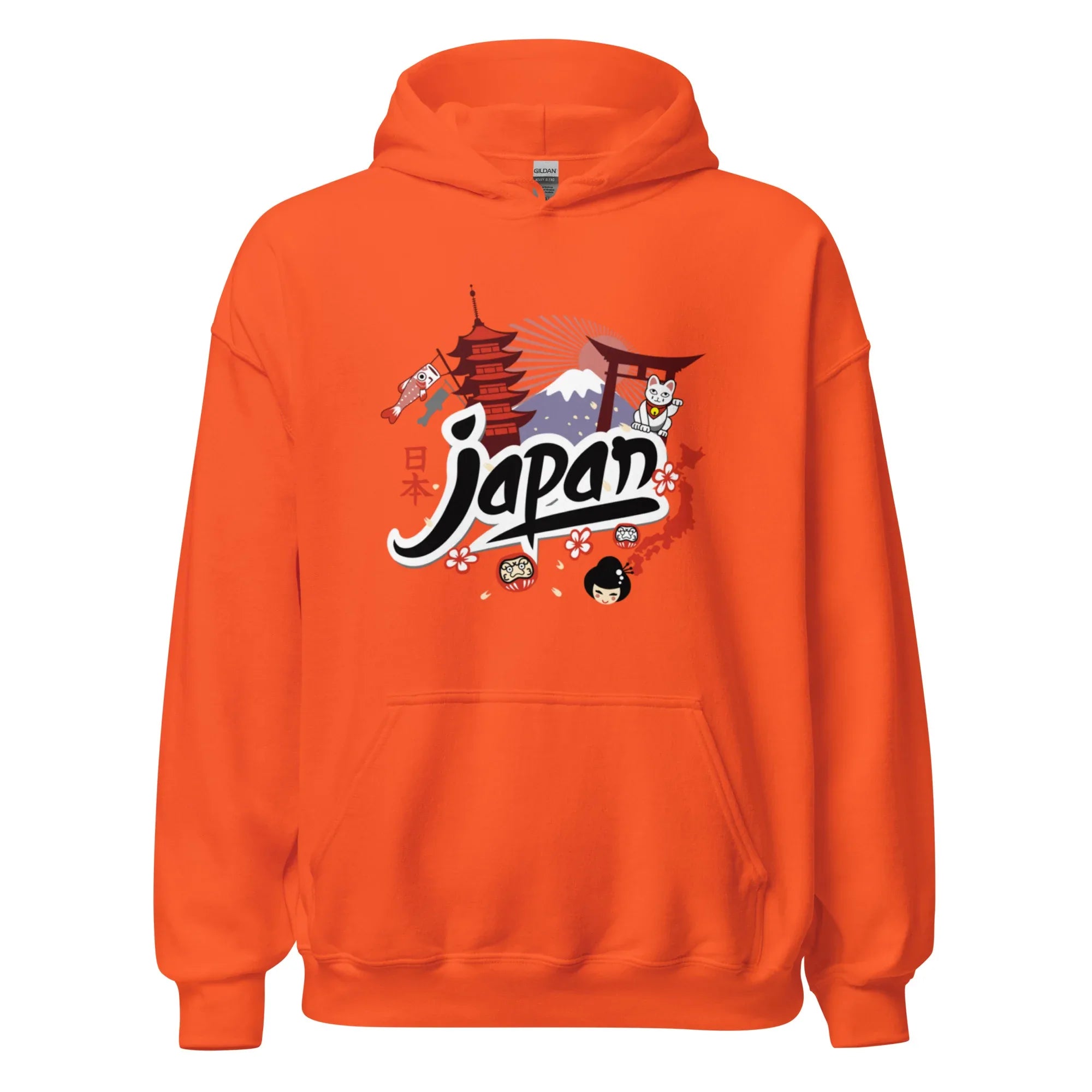 JAPAN HERITAGE ART women’s hoodie - Red / S - Printoo Shop - 1492359_5538