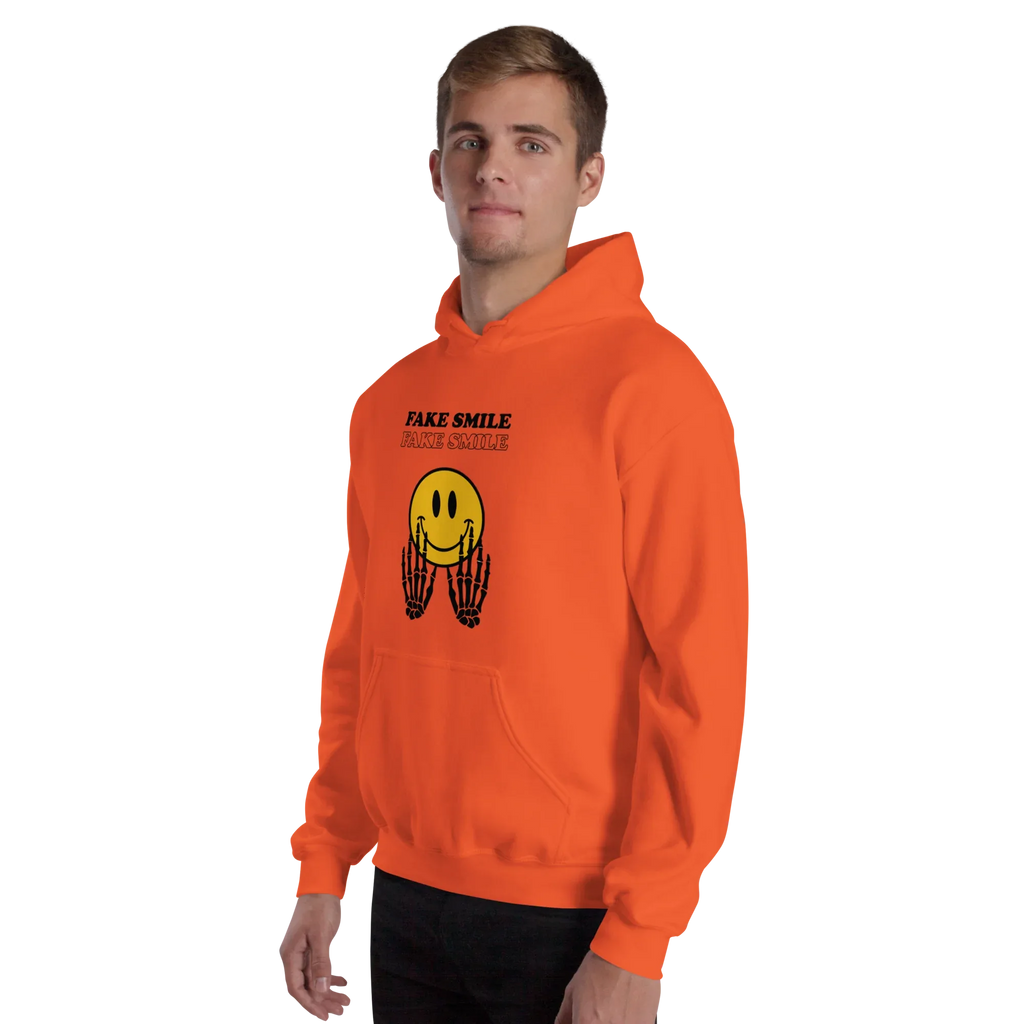 FAKESMILE men’s hoodie - Indigo Blue / S - Printoo Shop - 1170729_5562