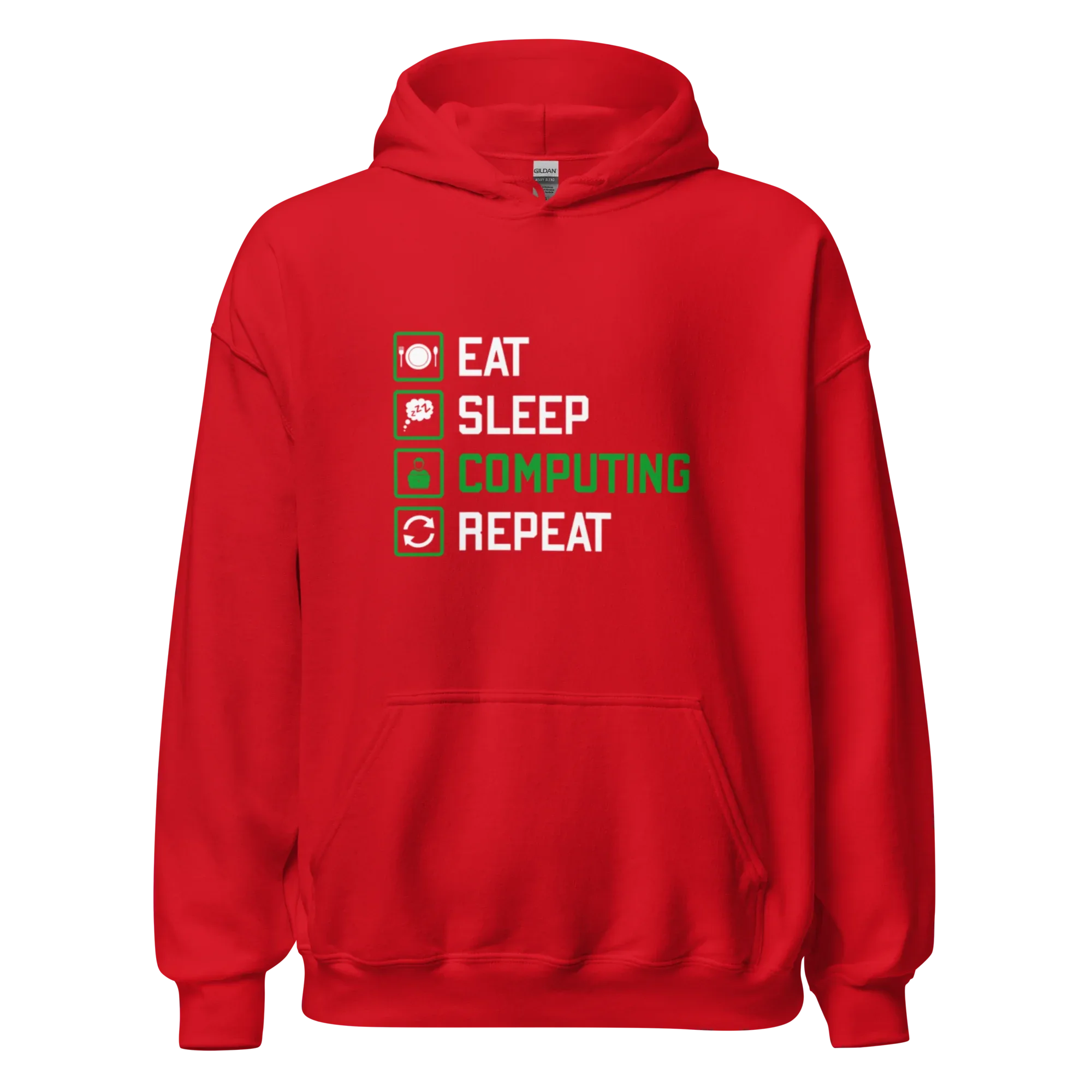 COMPUTING men’s hoodie - Black / S - Printoo Shop - 1408949_5530