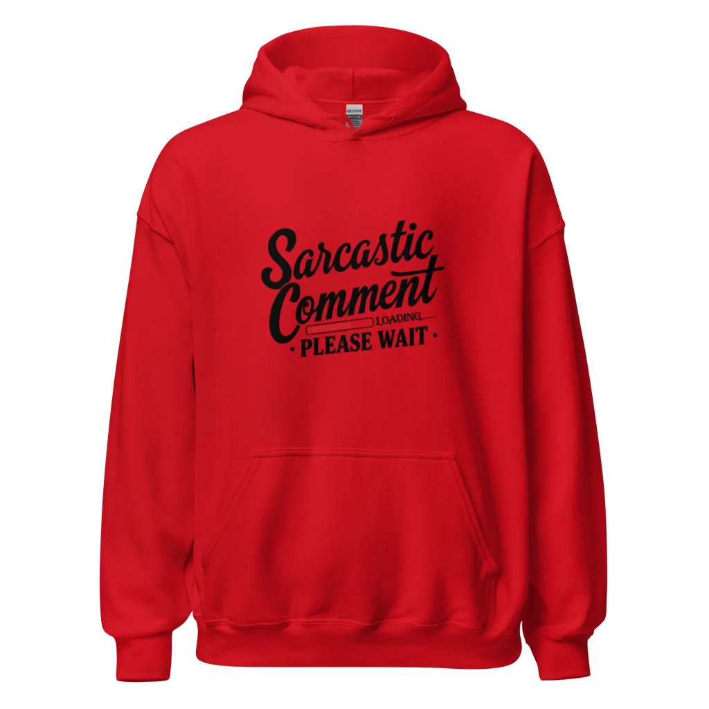 SARCASTIC COMMENT men’s hoodie - Red / S - Printoo Shop - 1238960_5538