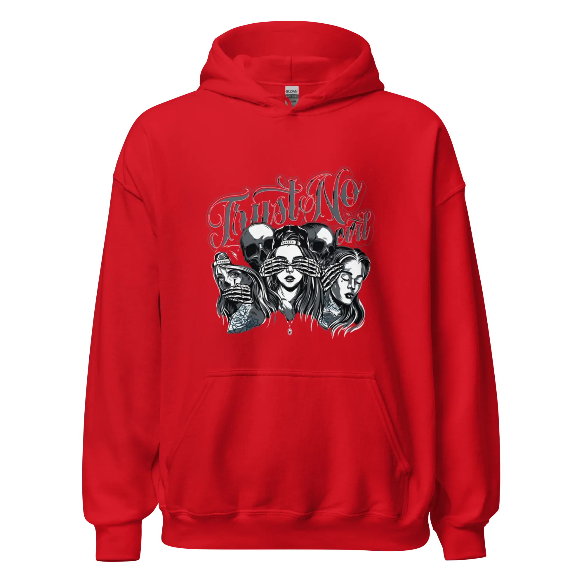 TRUST NO GIRL men’s hoodie - Black / S - Printoo Shop - 5464791_5530