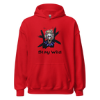 STAY WILD men’s hoodie - Red / S - Printoo Shop - 2388284_5538