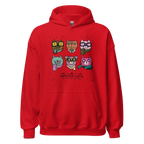 HIPSTER CATS women’s hoodie - Red / S - Printoo Shop - 4118911_5538