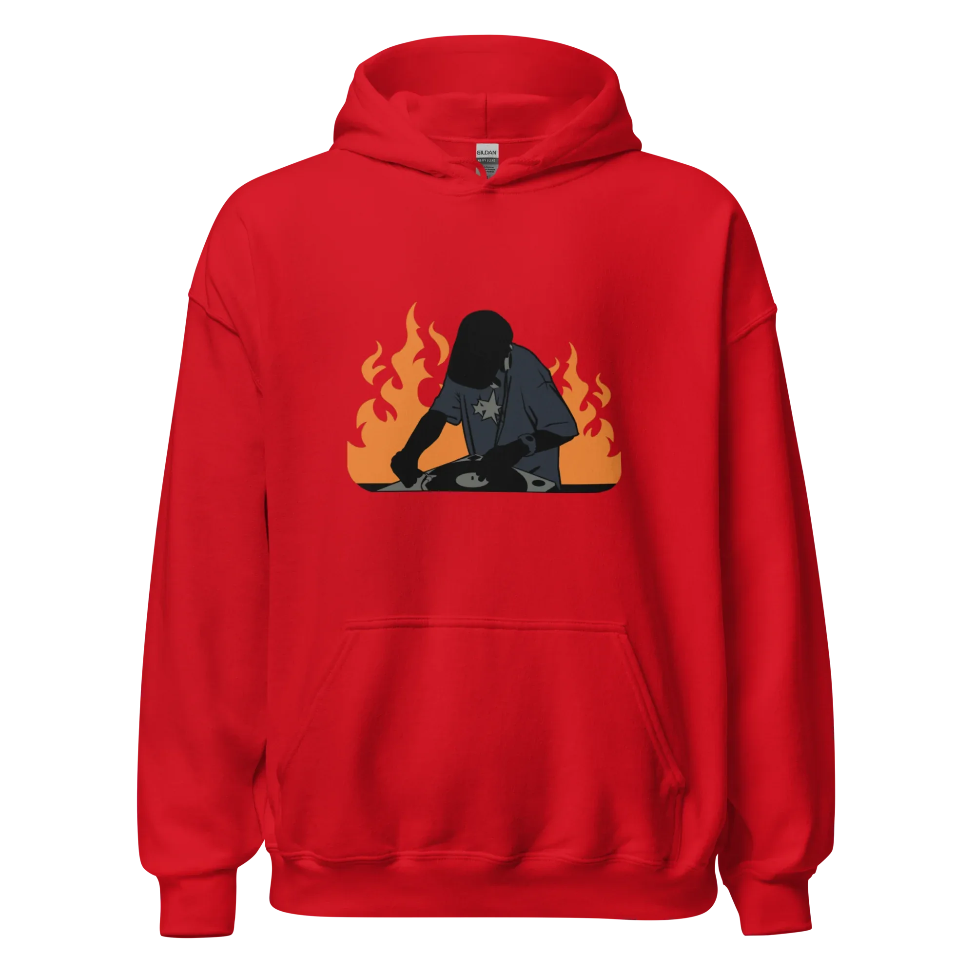FLAME SET women’s hoodie - Red / S - Printoo Shop - 7602436_5538