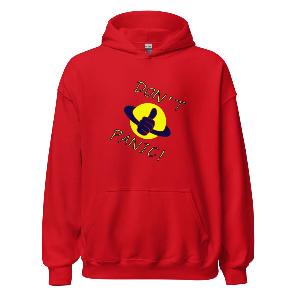 DON’T PANIC! women’s hoodie - Red / S - Printoo Shop - 5966786_5538