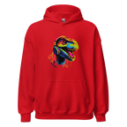 NEON REX women’s hoodie - Red / S - Printoo Shop - 3570263_5538