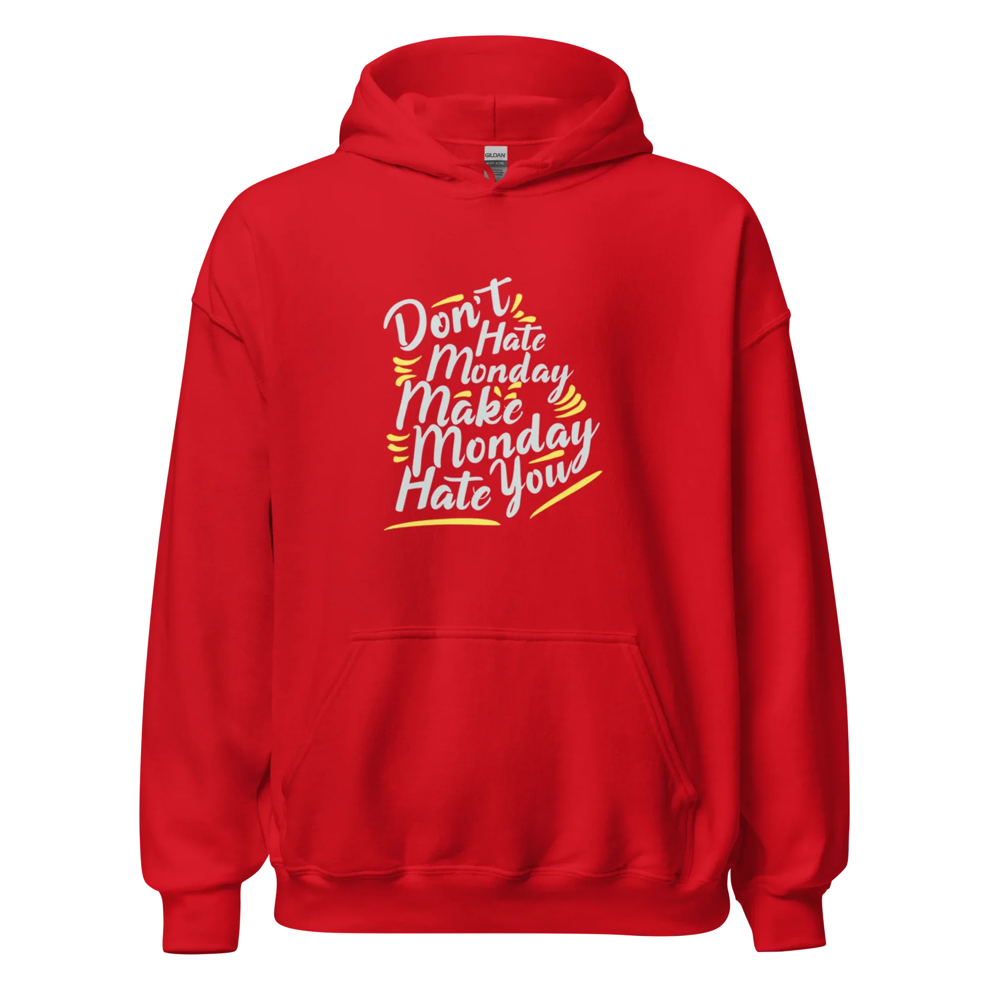 MONDAY REBEL women’s hoodie - Red / S - Printoo Shop - 3042449_5538
