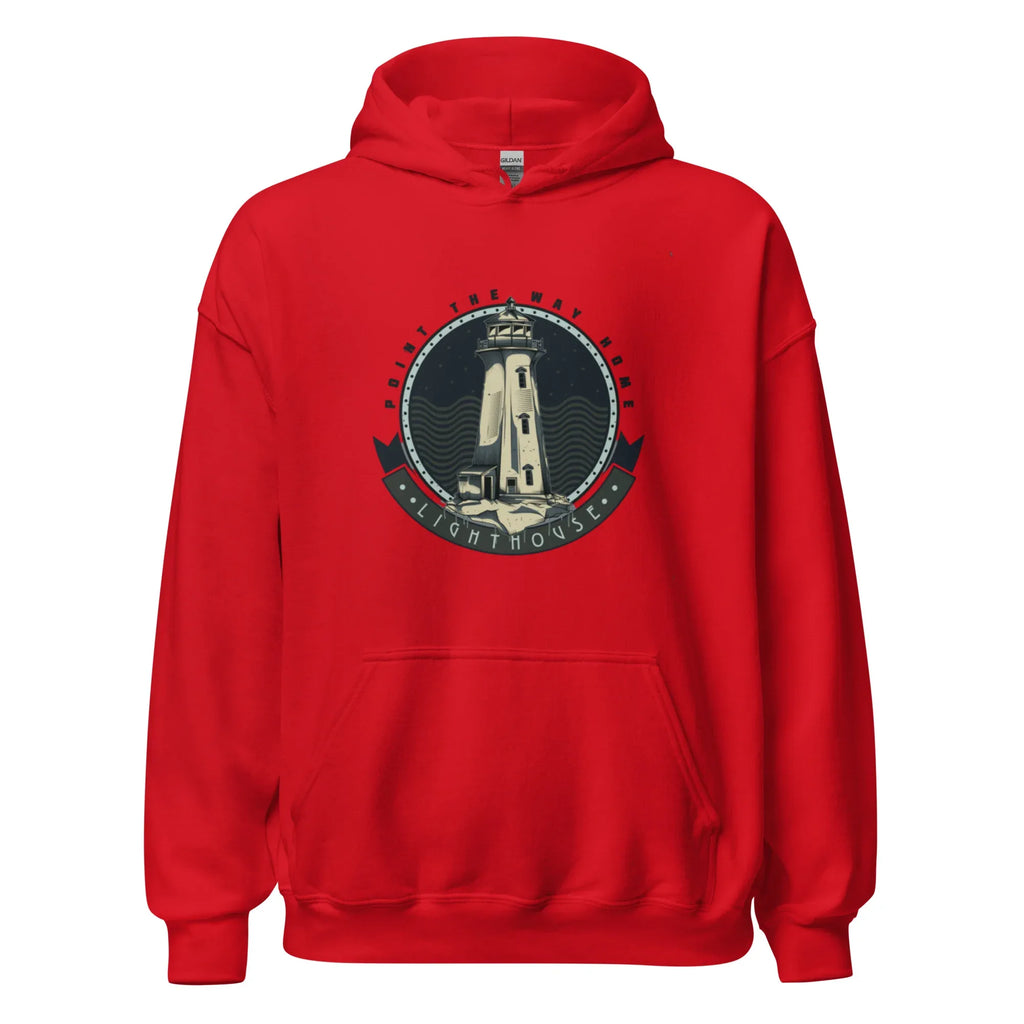 POINT THE WAY HOME women’s hoodie - Red / S - Printoo Shop - 9191928_5538