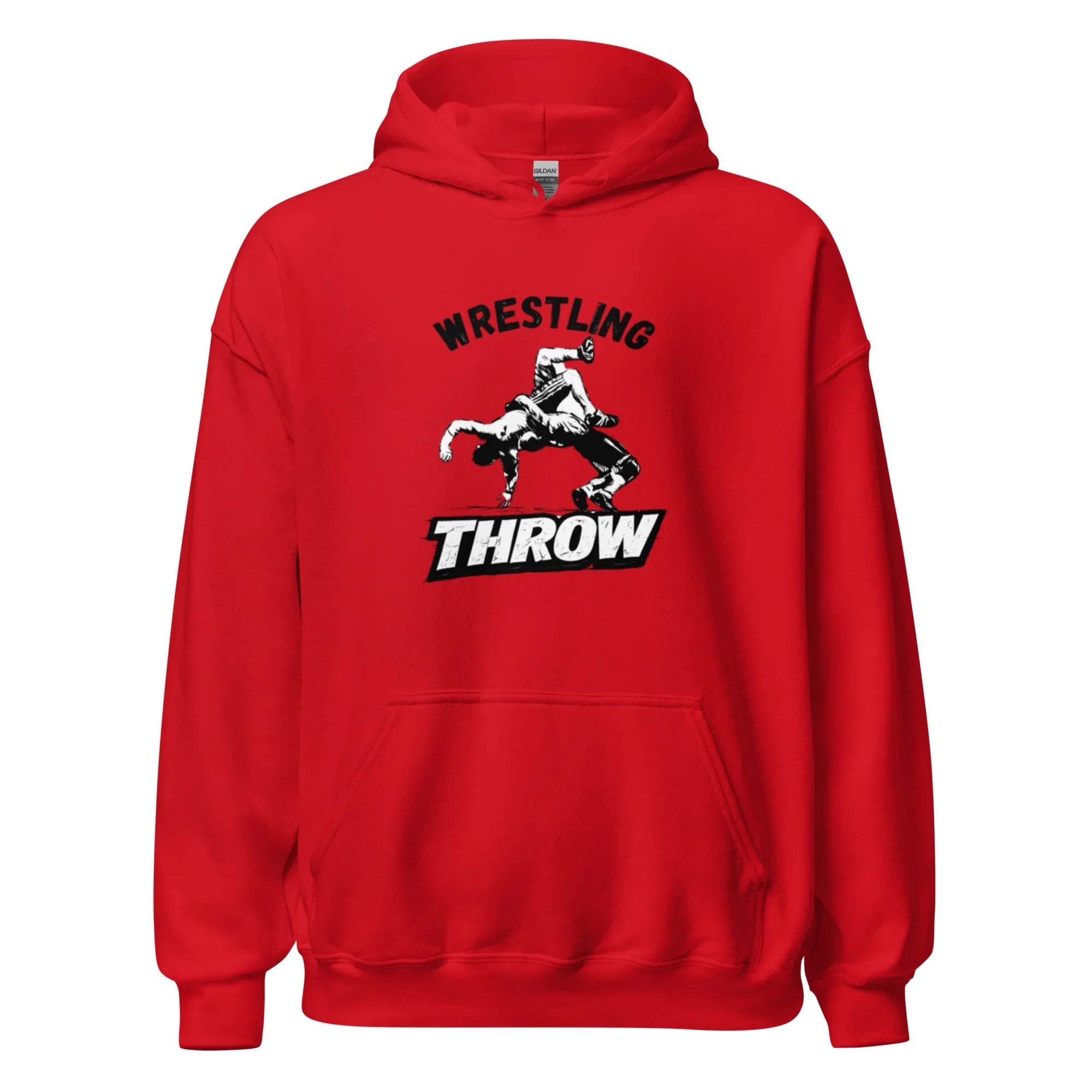 WRESTLING THROW men’s hoodie - Red / S - Printoo Shop - 4858077_5538