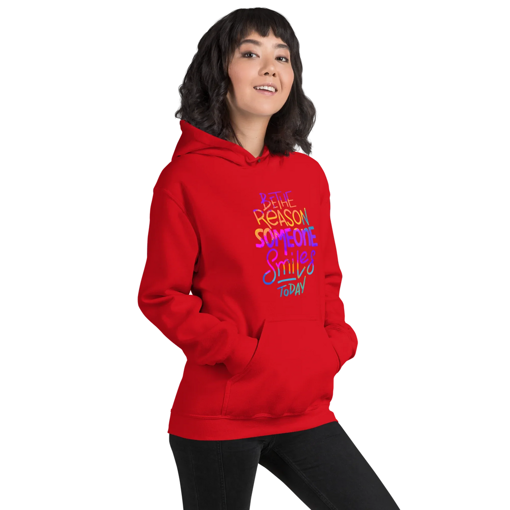 SMILE REASON women’s hoodie - Red / S - Printoo Shop - 2866886_5538