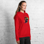 NEON REX women’s hoodie - Red / S - Printoo Shop - 3570263_5538