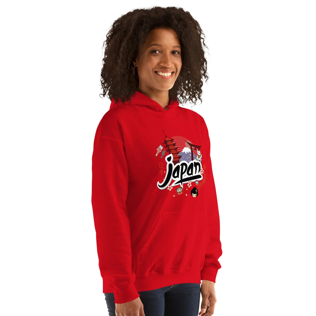 JAPAN HERITAGE ART women’s hoodie - Red / S - Printoo Shop - 1492359_5538
