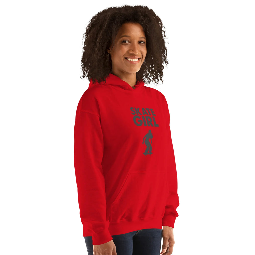 SKATE GIRL ADRENALINE women’s hoodie - Red / S - Printoo Shop - 5362049_5538