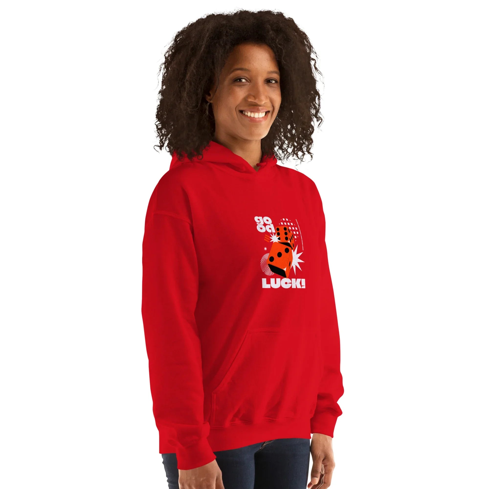 GOOD LUCK DICE women’s hoodie - Red / S - Printoo Shop - 6467341_5538