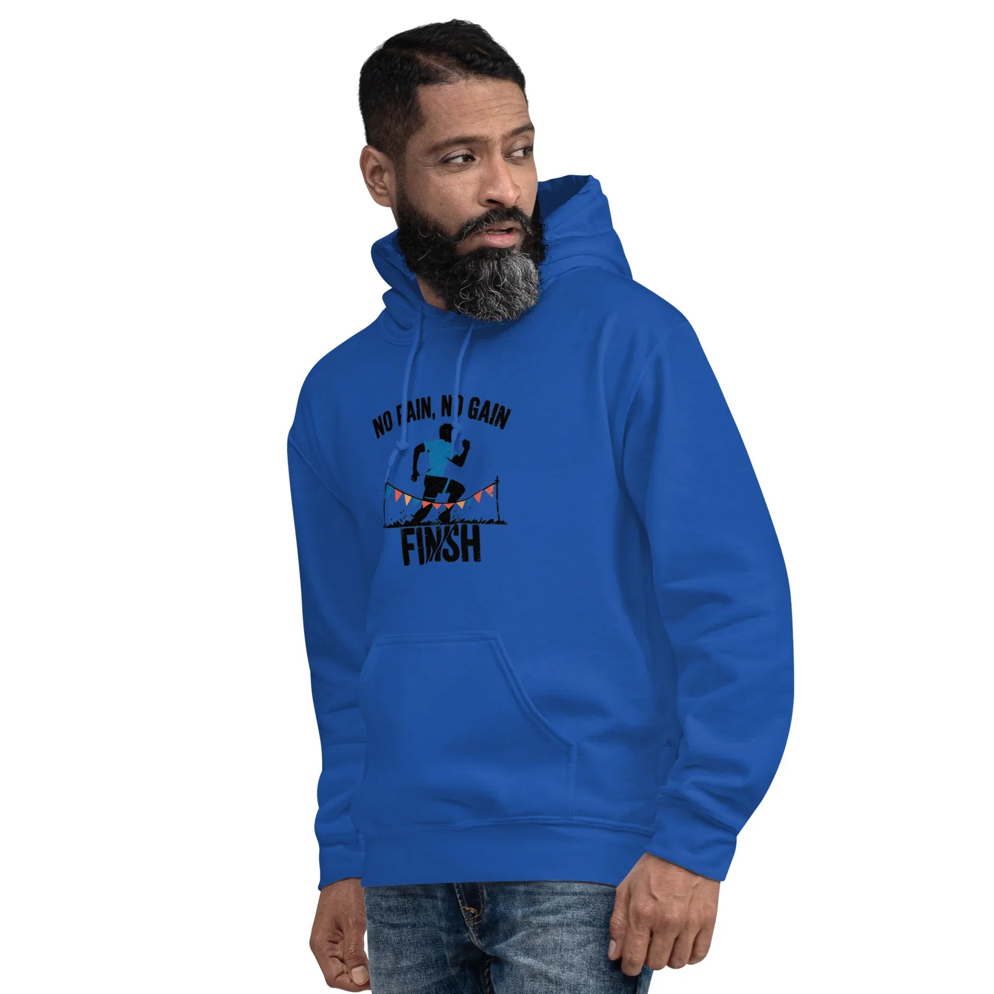 FINISH LINE VICTORY men’s hoodie - Royal / S - Printoo Shop - 3798739_16850