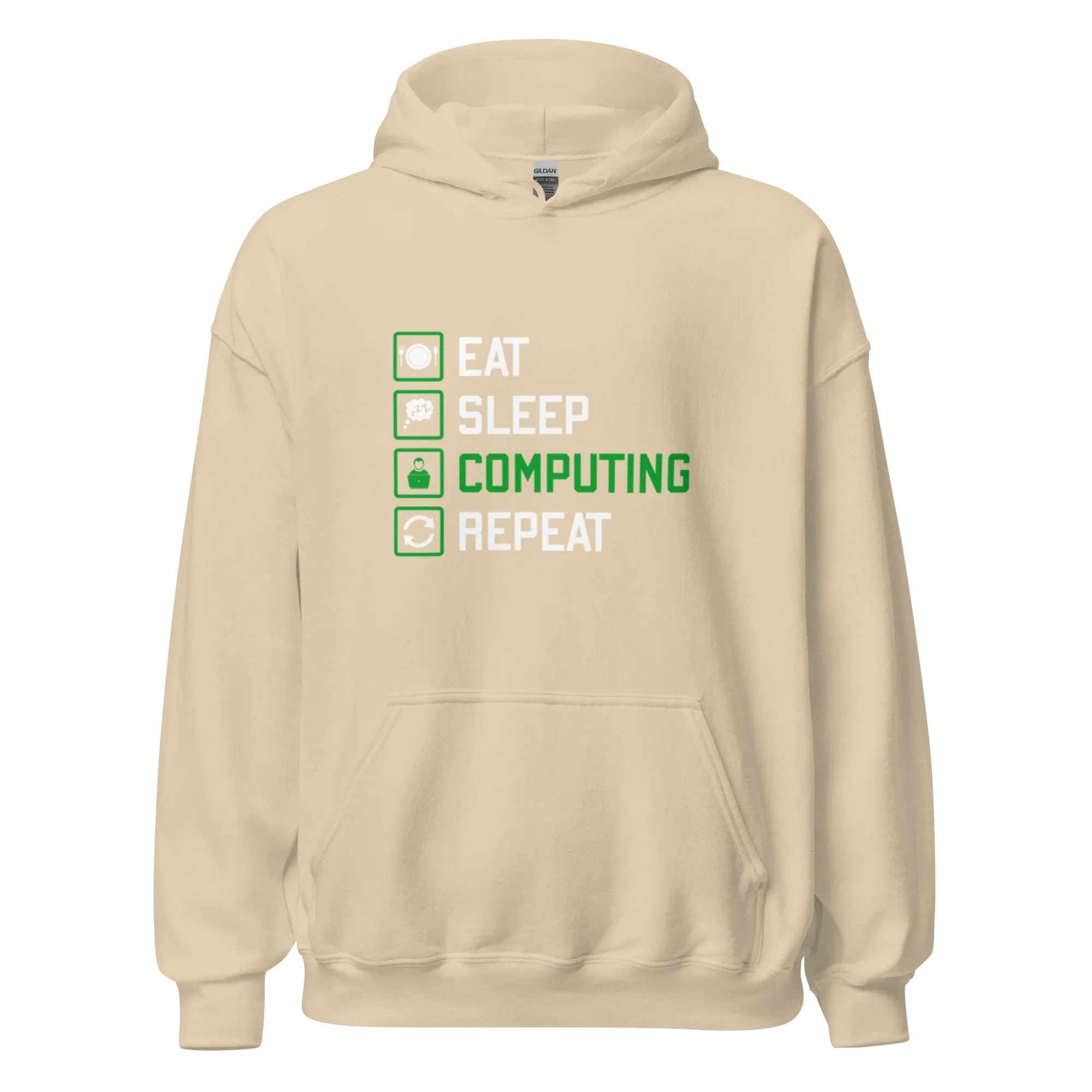 COMPUTING men’s hoodie - Black / S - Printoo Shop - 1408949_5530