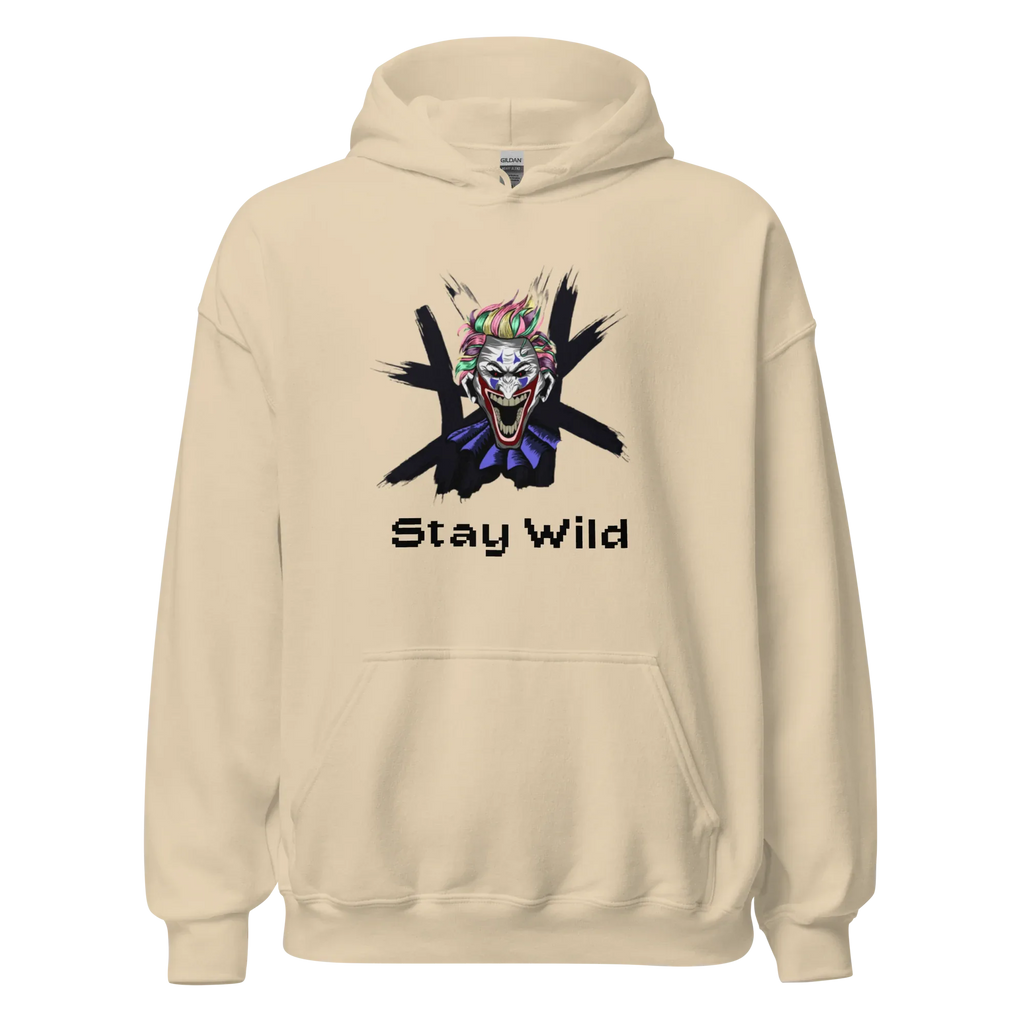 STAY WILD men’s hoodie - Red / S - Printoo Shop - 2388284_5538