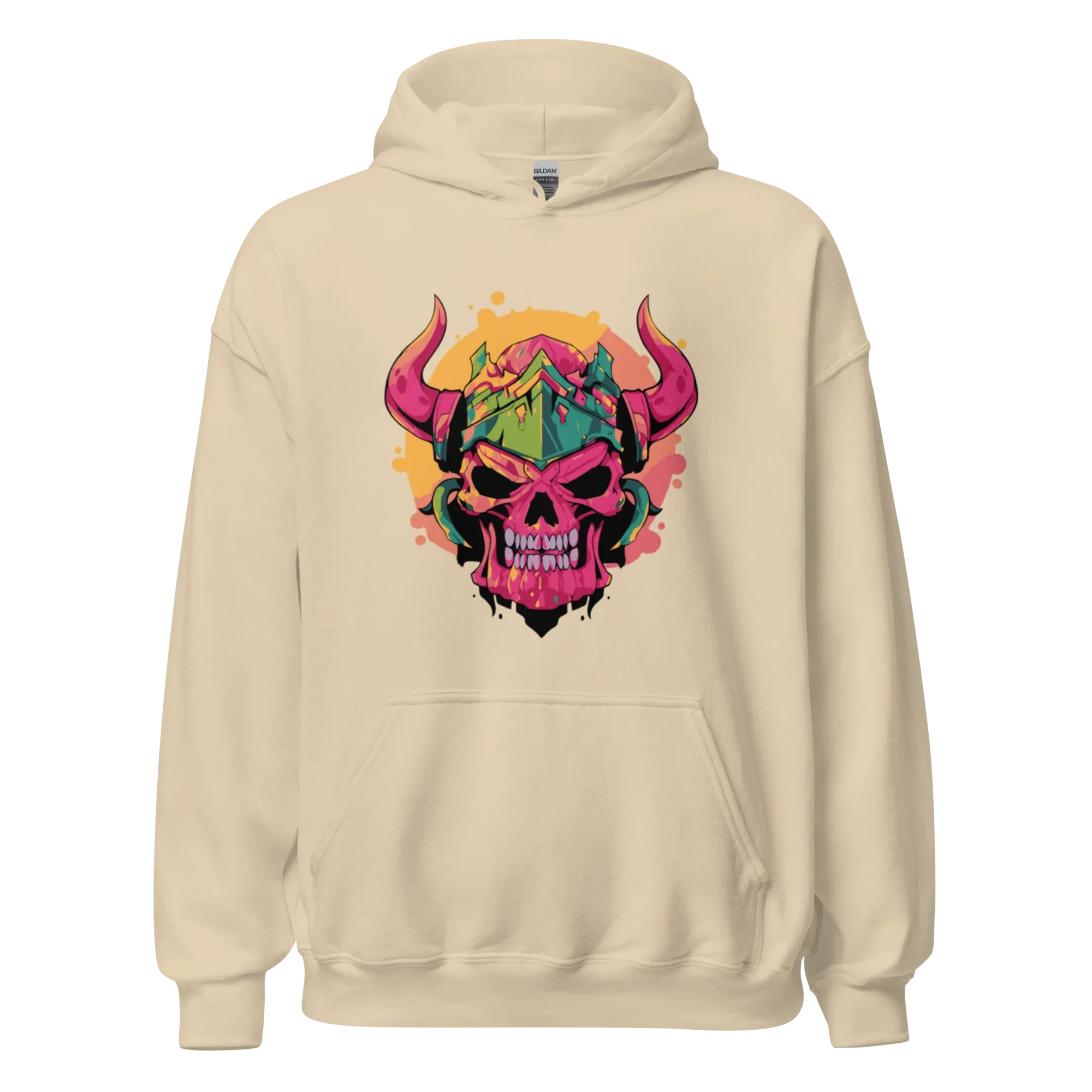WAR SKULL HELMET men’s hoodie - Black / S - Printoo Shop - 8353013_5530