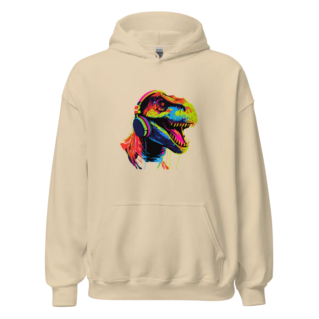 NEON REX women’s hoodie - Red / S - Printoo Shop - 3570263_5538