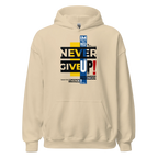 NEVER GIVE UP women’s hoodie - Heliconia / S - Printoo Shop - 2012201_22257
