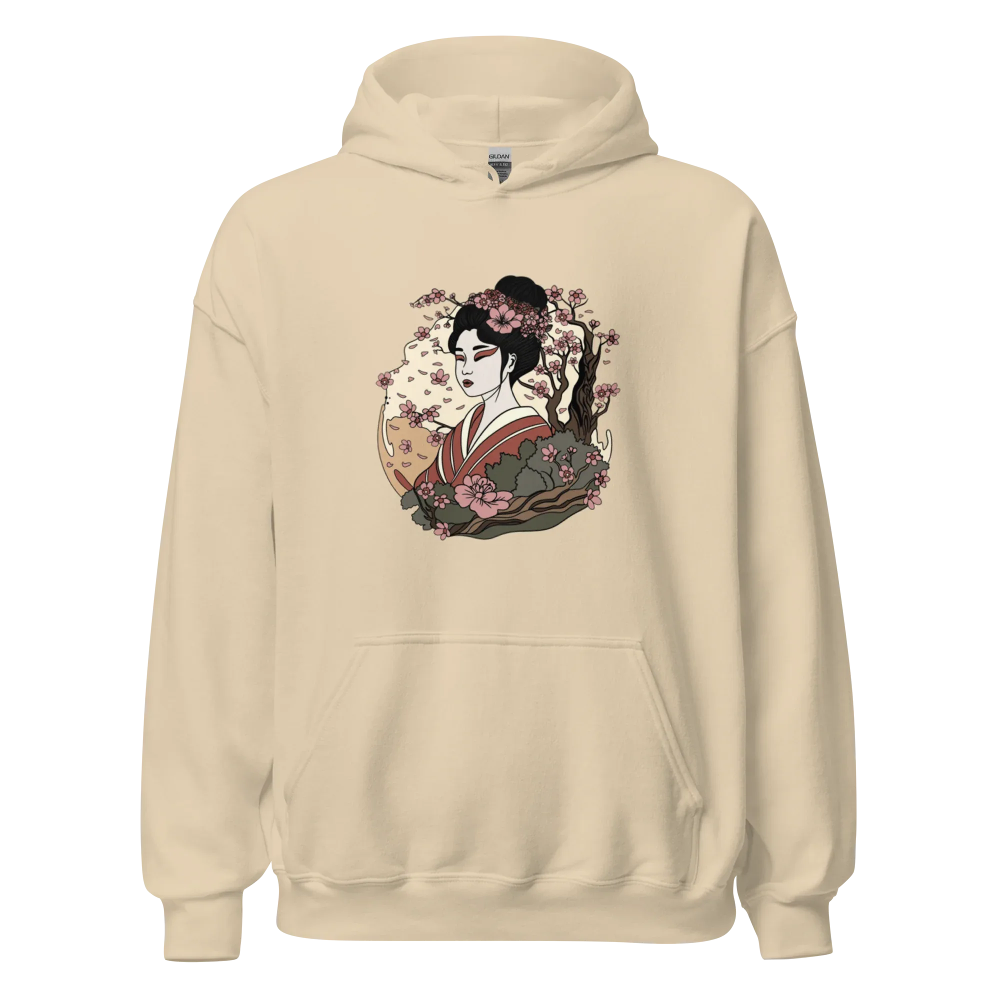 ELEGANT GEISHA ART women’s hoodie - Black / S - Printoo Shop - 4640644_5530