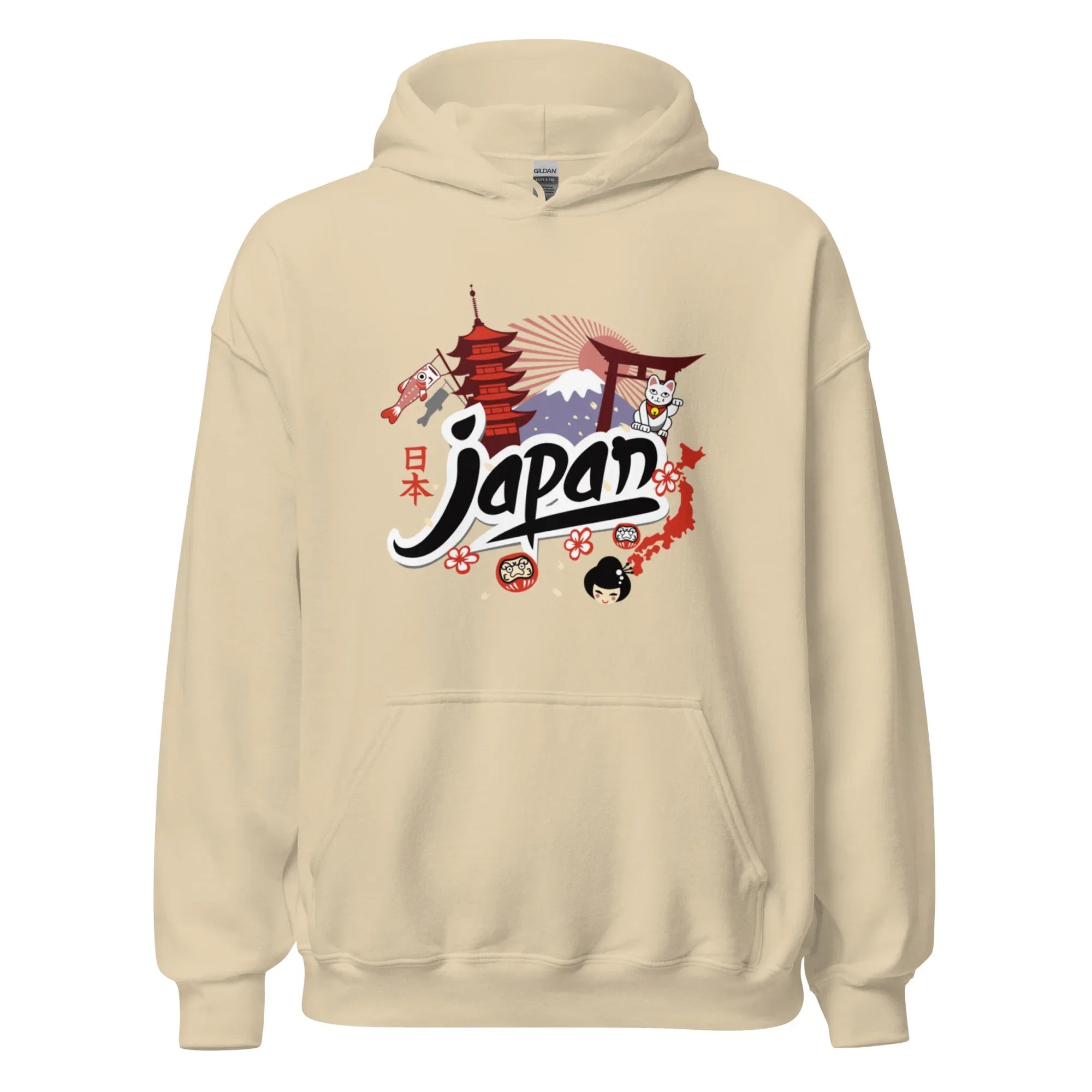JAPAN HERITAGE ART women’s hoodie - Red / S - Printoo Shop - 1492359_5538